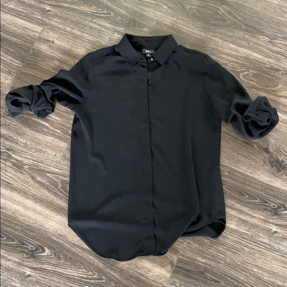 Black button up blouse